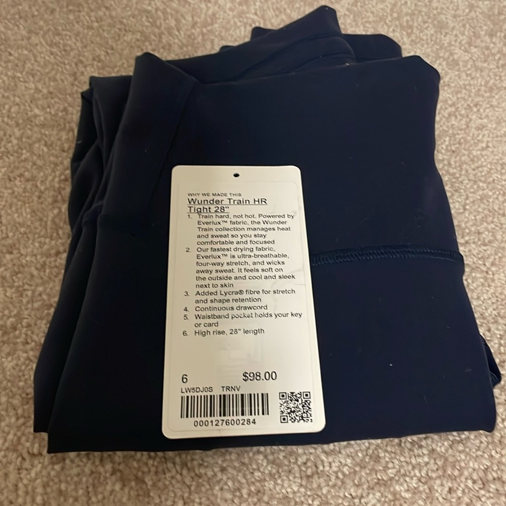 Lululemon Athletica Leggings Wonder Train 28" in Navy (Dark) Blue 💙 Size 6